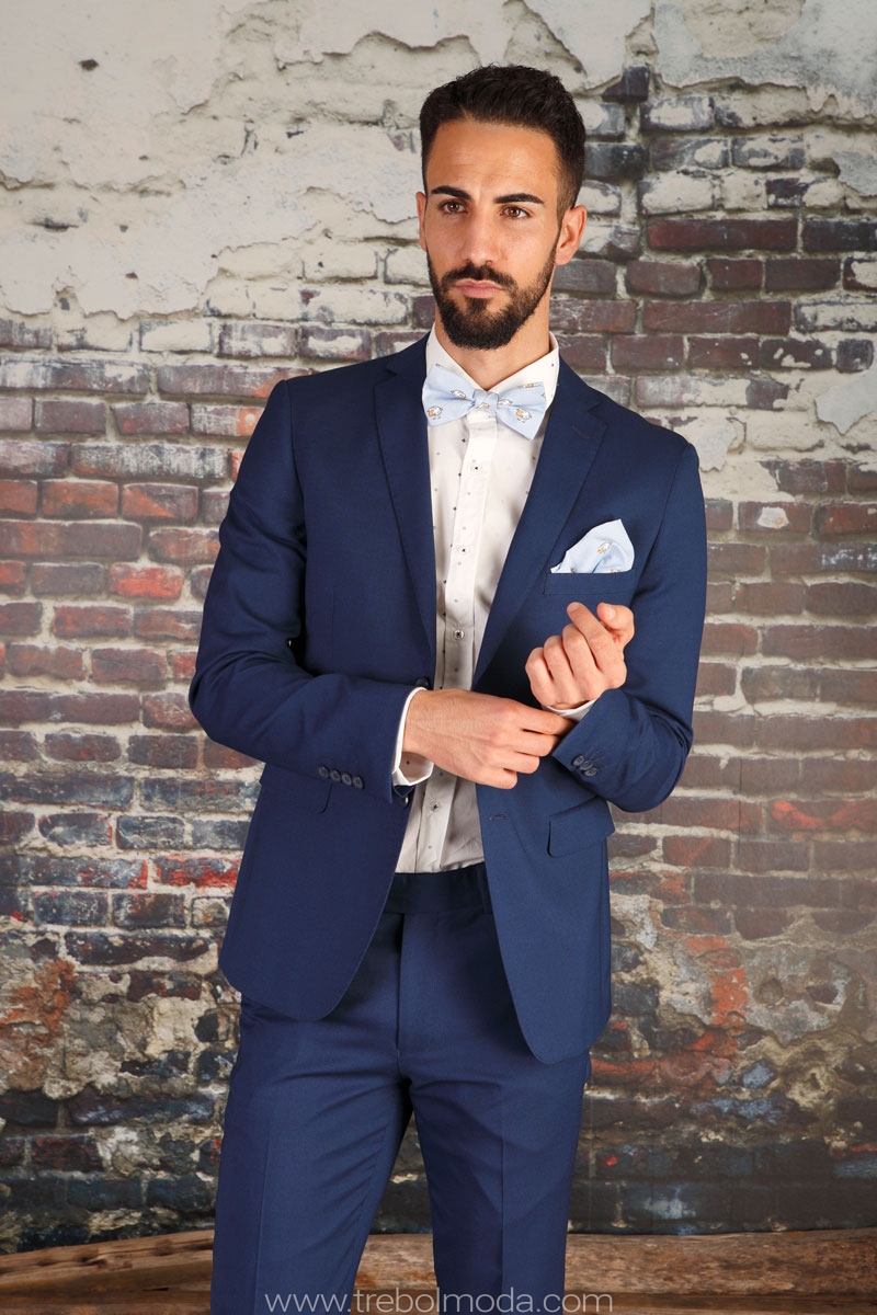 Traje hombre azul noche