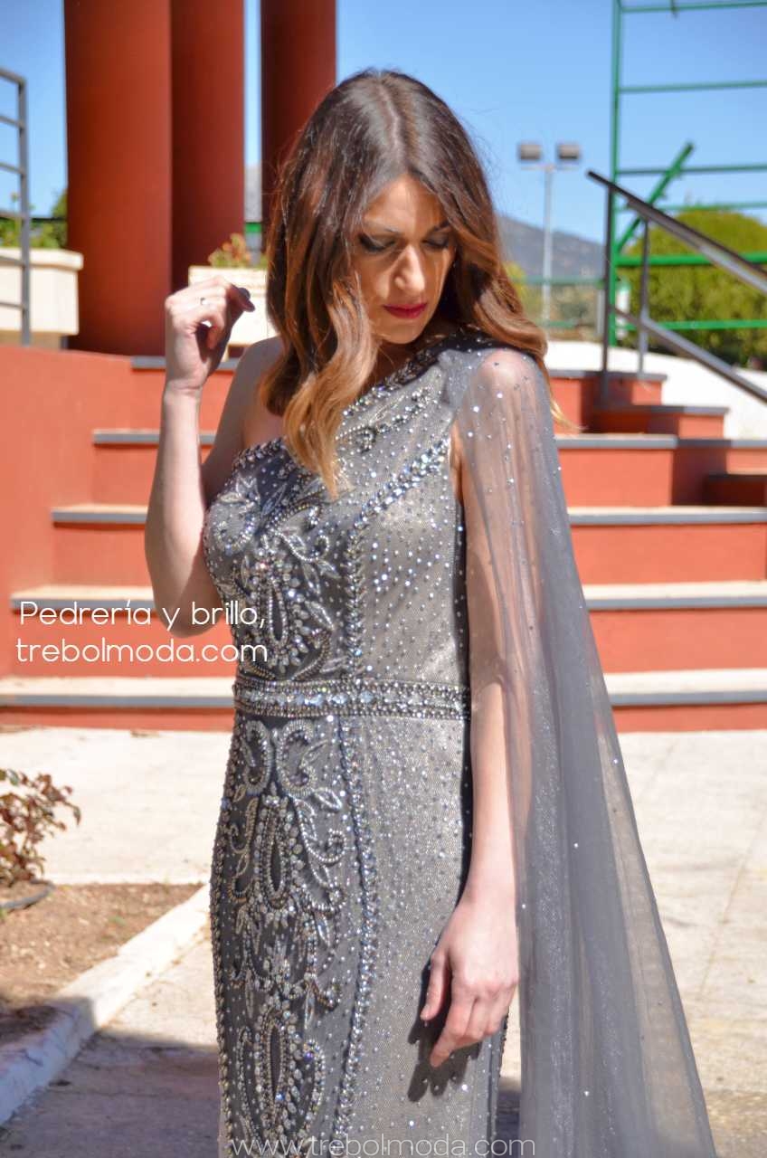 Vestido pedrería Trebol Moda