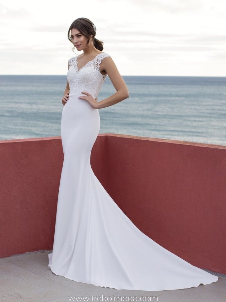 Vestido de novia ajustado - Trebol Moda