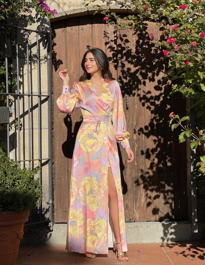 Vestido largo estilo kimono Moda