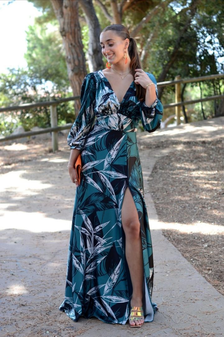 Vestido kimono estampado Trebol Moda