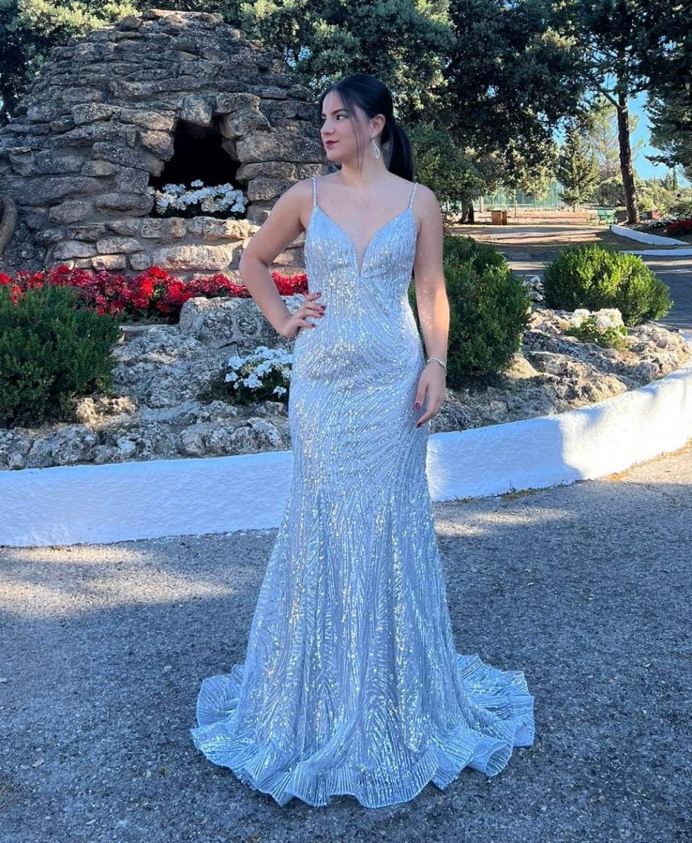 Vestidos máximos de terciopelo estilo sirena con escote en V Borgoña Tallas Grandes