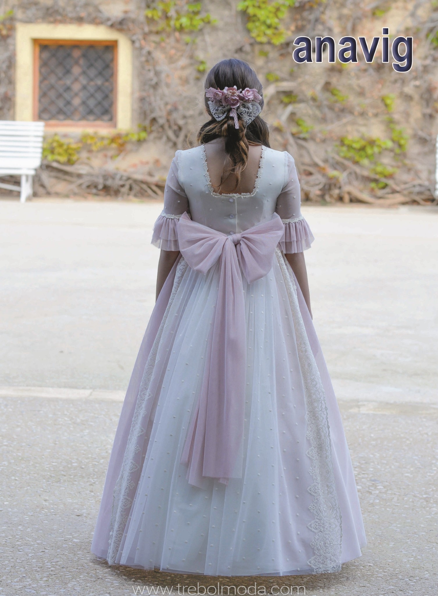 36425 Vestido comunión romántico